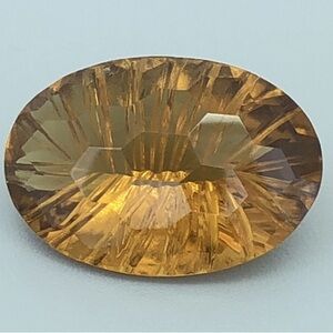 11.65 Carats Citrine Natural Concave Faceted Gemstone